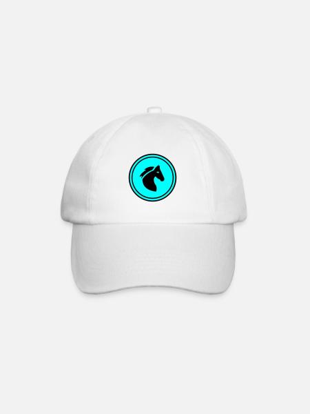 Pferd Horse icon - Baseballkasket - hvid/hvid