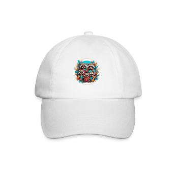 Mignon adorable raton laveur famille - Casquette classique - blanc/blanc - Devant