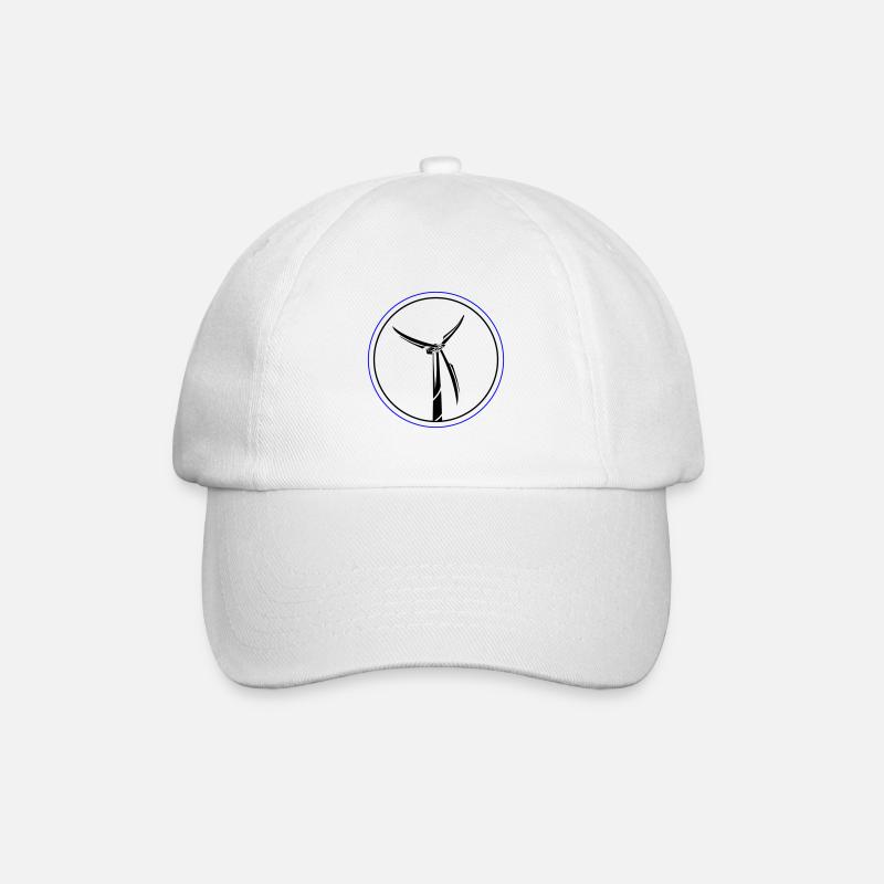 Symbole de l’énergie éolienne Éolienne - Casquette classique - blanc/blanc