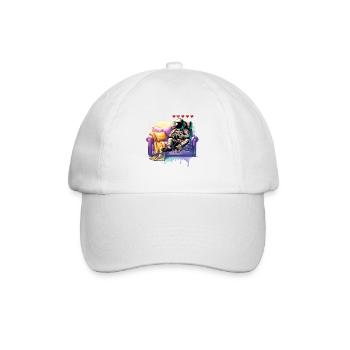 Astronaut Gamer - Baseball Cap - white/white - Front