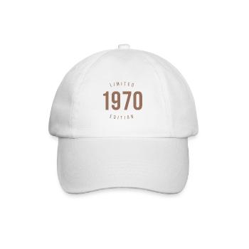 1970 Limited Edition Retro Style Birthday Gift - Baseball Cap - white/white - Front