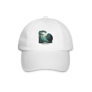 Bouldering is My Therapy – Climbing in Nature - Baseball Cap - white/white - Front