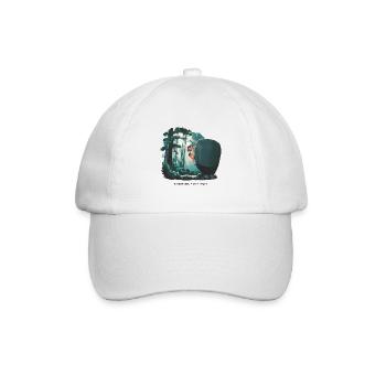 Bouldering is My Therapy – Climbing in Nature - Baseball Cap - white/white - Front