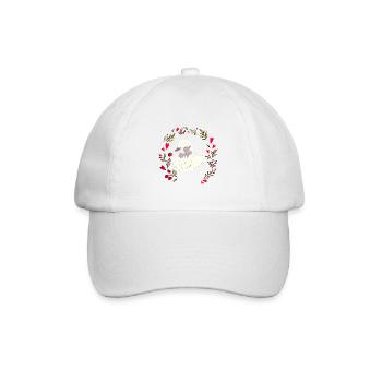 Beautiful design wreath with swans - Baseball Cap - white/white - Front