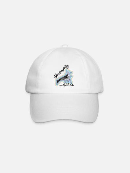 Shrimply the best vibes - Baseballkappe - Weiß/Weiß
