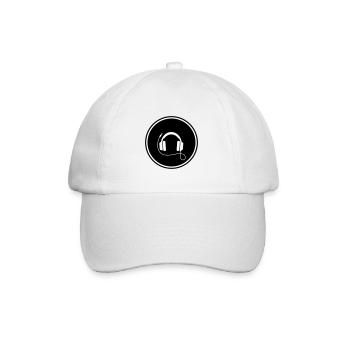 Headphone Music Symbol - Baseball Cap - white/white - Front