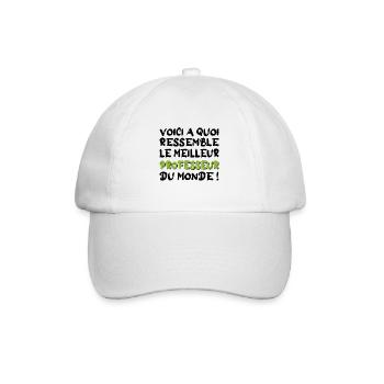 voici à quoi ressemble Le meilleur professeur - Casquette classique - blanc/blanc - Devant