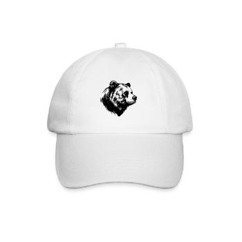 Bear Grizzly Animal - Baseball Cap - white/white - Front