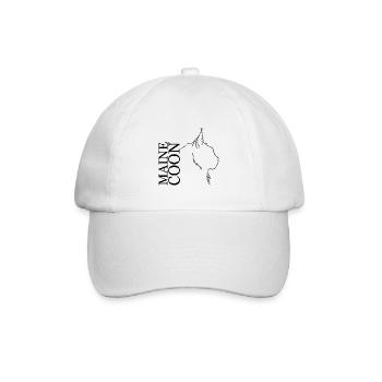 Maine Coon Profile Cats Cat Wilsigns - Baseball Cap - white/white - Front