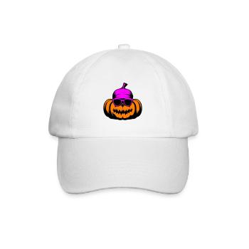 Citrouille Halloween Cool - Casquette classique - blanc/blanc - Devant