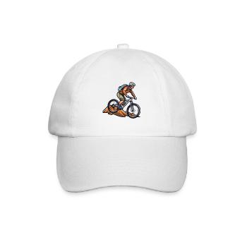 Mountainbiker Sport Mountainbike - Baseballkappe - Weiß/Weiß - Vorne