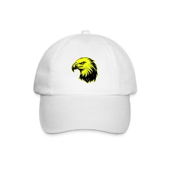 Adler Kopf Porträt Symbol - Baseballkappe - Weiß/Weiß - Vorne