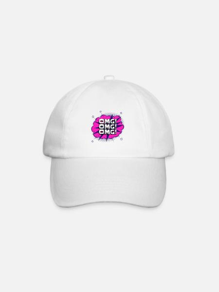 Omg Omg Omg - Baseball Cap - white/white