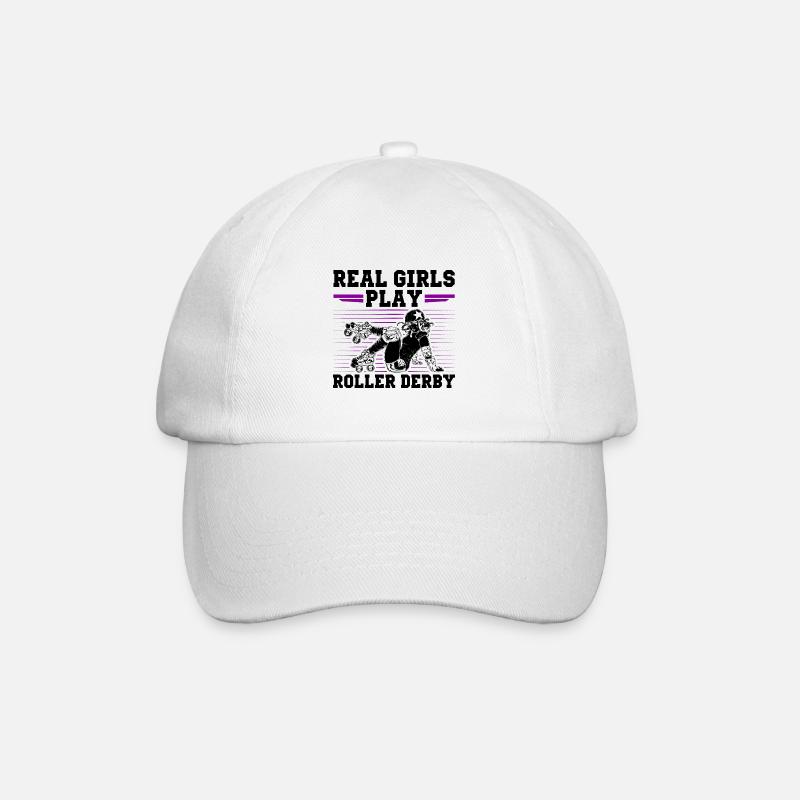 Roller Derby Mädchen - Baseballkappe - Weiß/Weiß