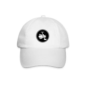 Fishing reel symbol icon - Baseball Cap - white/white - Front