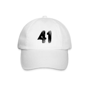 41 Zahl Trikot - Baseballkappe - Weiß/Weiß - Vorne