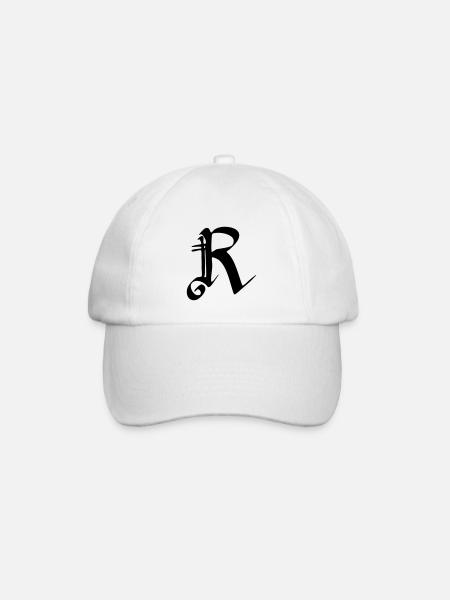 R - Baseballkappe - Weiß/Weiß