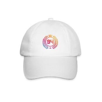 94 Number wreath - Baseball Cap - white/white - Front