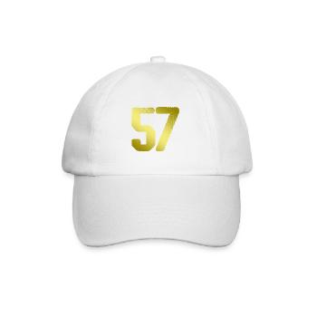 57 Maillot numéro - Casquette classique - blanc/blanc - Devant