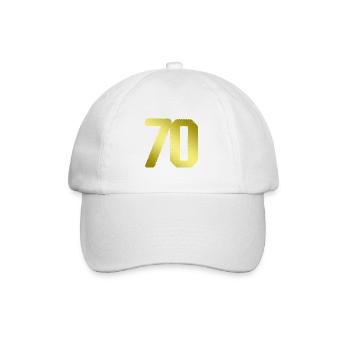 70 Number jersey - Baseball Cap - white/white - Front