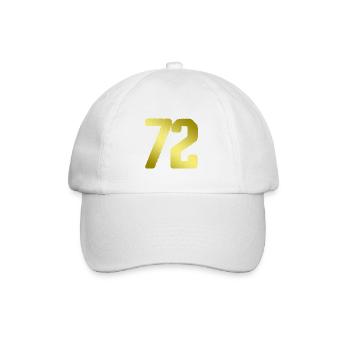 72 Zahl Trikot - Baseballkappe - Weiß/Weiß - Vorne