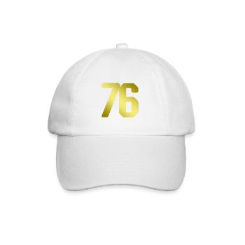 76 Zahl Trikot - Baseballkappe - Weiß/Weiß - Vorne