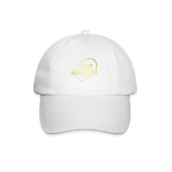 Ich liebe Hustlin Herz - Baseballkappe - Weiß/Weiß - Vorne