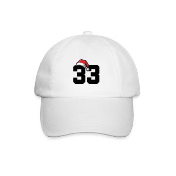 33 Number Christmas - Baseball Cap - white/white - Front