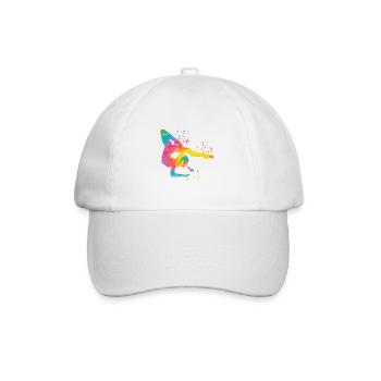 Gymnast With Floor Rhythmic Gymnastics - Baseball Cap - white/white - Front