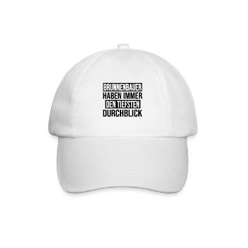 Fountain builders always have the deepest view - Baseball Cap - white/white - Front