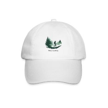 Hiking is My Therapy – Nature & Forest - Baseball Cap - white/white - Front