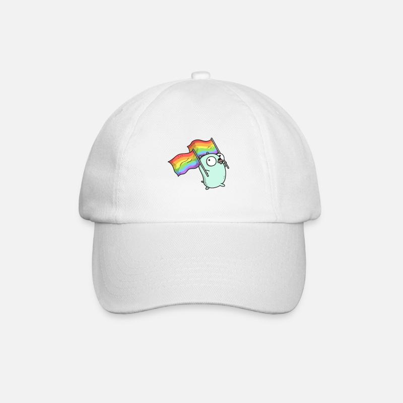 Pride Gopher - Baseballkappe - Weiß/Weiß