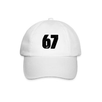 67 Number jersey - Baseball Cap - white/white - Front