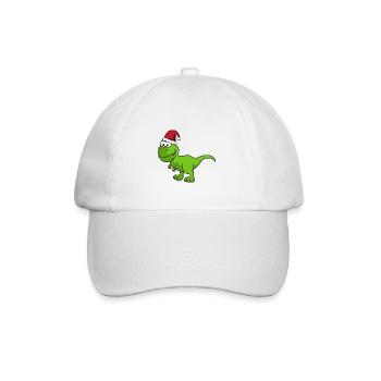 Dinosaure T-Rex Noël - Casquette classique - blanc/blanc - Devant