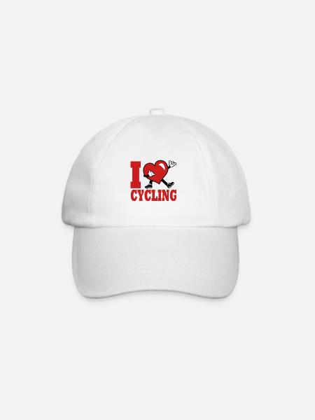 Ich liebe Radfahren, Radfahren, Radfahren, Radfahren - Baseballkappe - Weiß/Weiß
