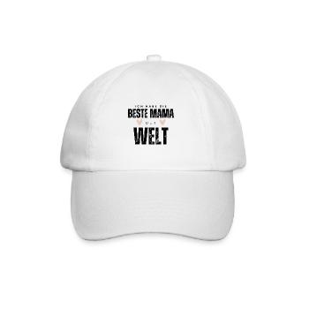 BESTE MAMA - Baby Geschenkidee Muttertag - Baseballkappe - Weiß/Weiß - Vorne
