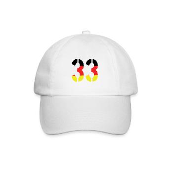 33 Symbole numérique Allemagne - Casquette classique - blanc/blanc - Devant