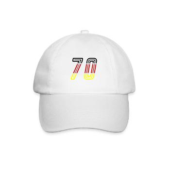 70 Zahl Symbol Germany - Baseballkappe - Weiß/Weiß - Vorne