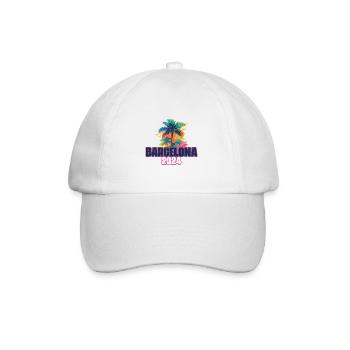 Barcelona 2024 Holiday Palm Blob - Baseball Cap - white/white - Front