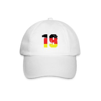 19 Numéro Allemagne Jersey - Casquette classique - blanc/blanc - Devant