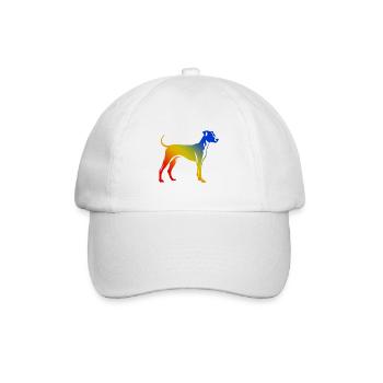 Whippet Hund Bunt - Baseballkappe - Weiß/Weiß - Vorne