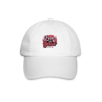 L’amour comme Jésus - Design chrétien Foi Dieu - Casquette classique - blanc/blanc - Devant