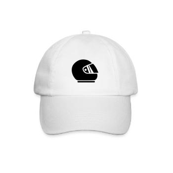 Racer helm racing - Baseball Cap - white/white - Front