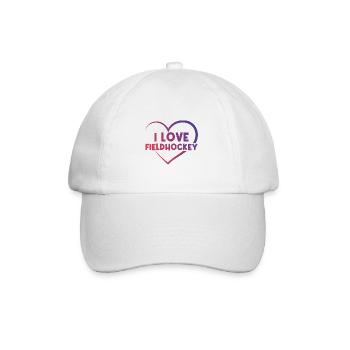I love field hockey - Baseball Cap - white/white - Front