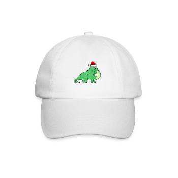 Dinosaurier brontosaurus Weihnachten - Baseballkappe - Weiß/Weiß - Vorne