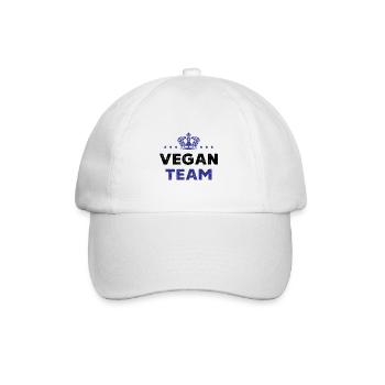 Vegan Team - Baseballkappe - Weiß/Weiß - Vorne