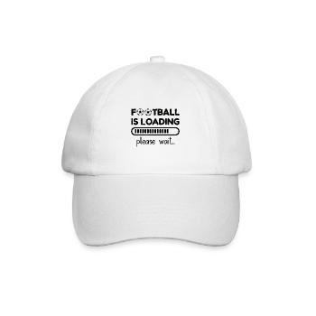 Chargement de football s’il vous plaît attendre Dictons de football - Casquette classique - blanc/blanc - Devant