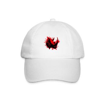 Rhinoceros Animal Head - Baseball Cap - white/white - Front