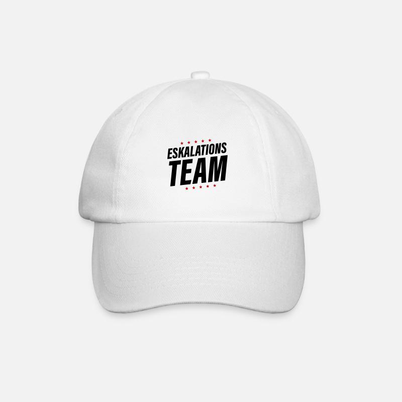 Eskalations Team - Baseballkappe - Weiß/Weiß