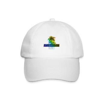 Amsterdam 2024 Vacances Palmiers Colorés - Casquette classique - blanc/blanc - Devant